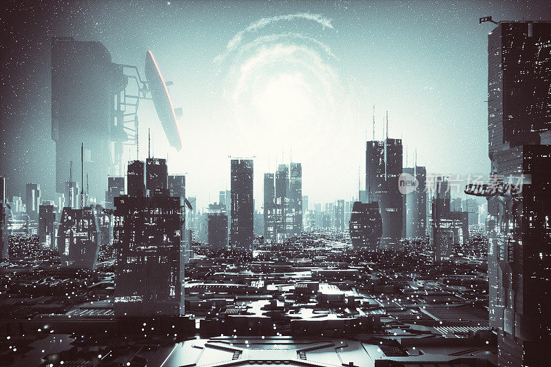 Futuristic cityscape